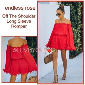 Endless Rose Pleated Romper